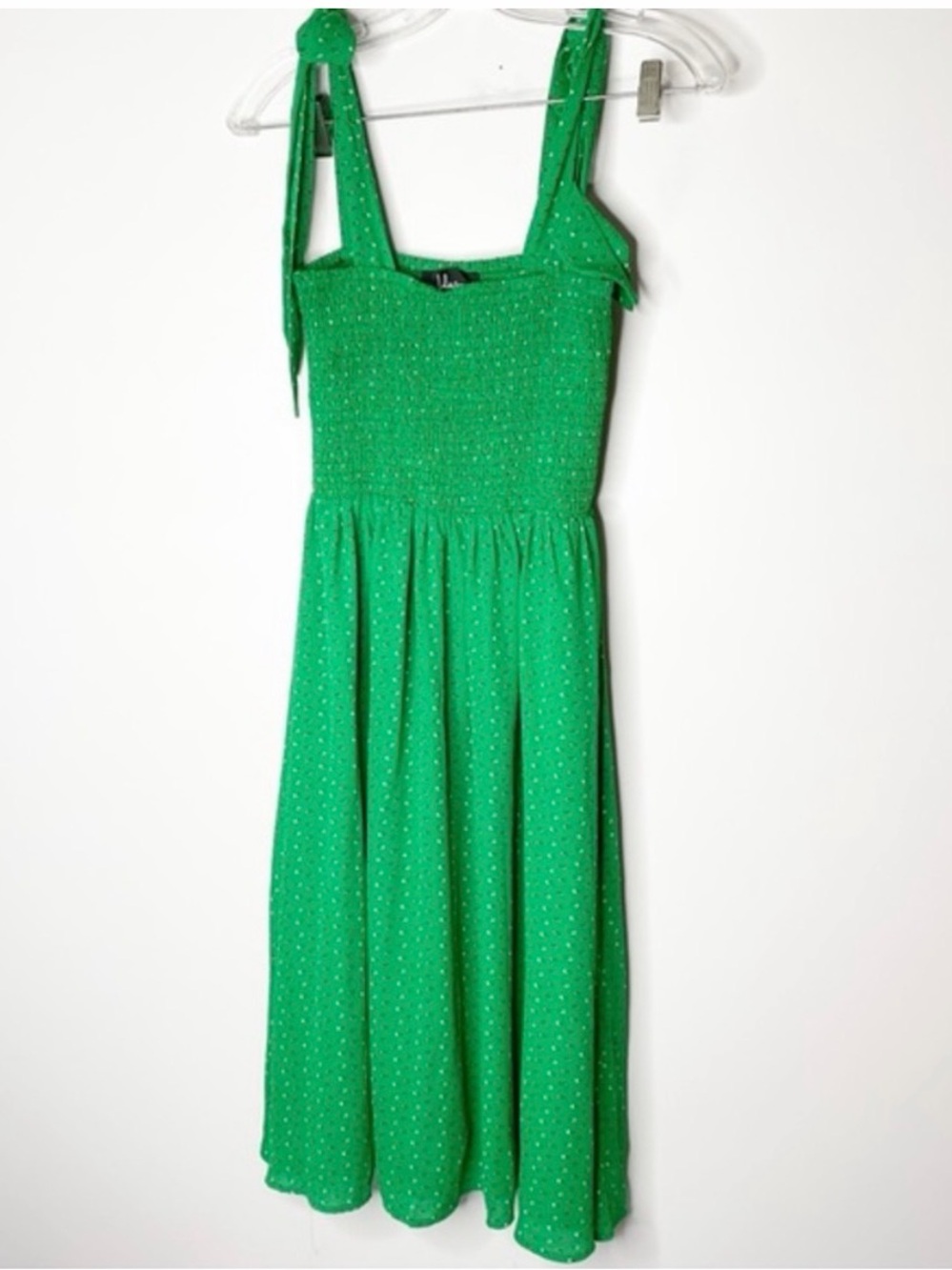 Lulu’s Green Smocked Midi Dress